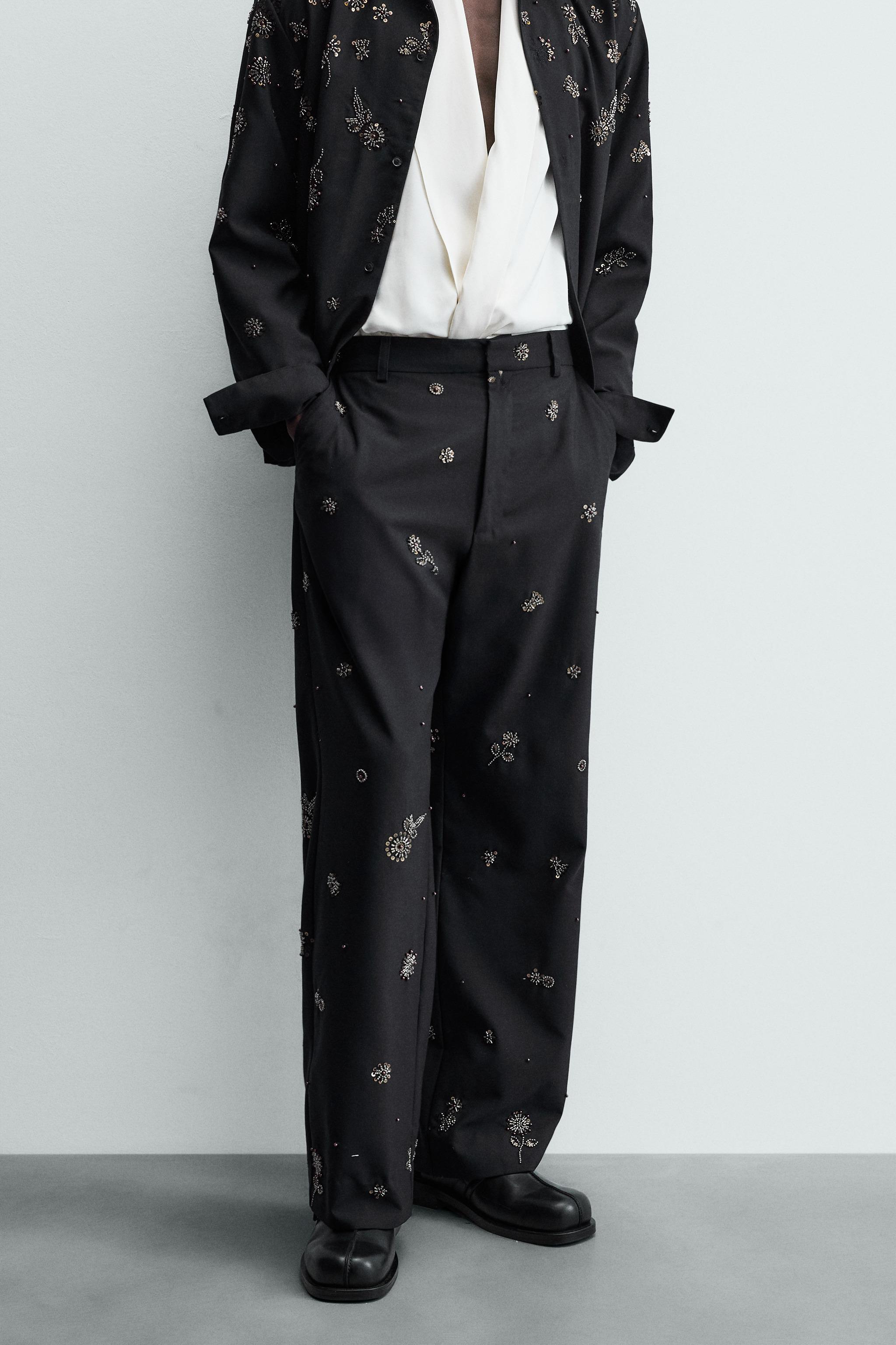 RELAXED FIT SEQUIN PANTS LIMITED EDITION